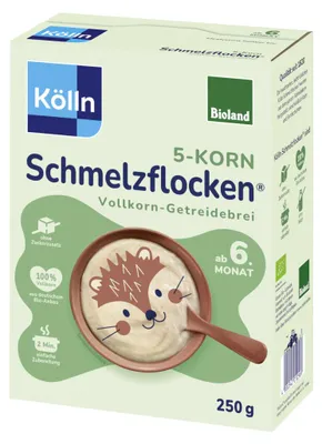 Zdjęcie produktu dla Kölln– płatki do rozpuszczania, 5-zbożowa kaszka pełnoziarnista, opakowanie 250 g