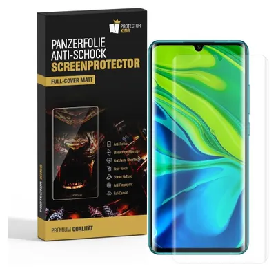 Produktbild von 1x Panzerfolie für Xiaomi Mi Note 10 Pro FULL COVER Displayschutzfolie MATT