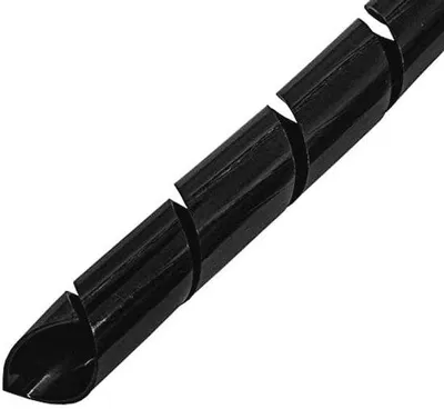 Produktbild von Famanu Spiralkabelschlauch Schwarz 5 m - Flexible Kabelschutz für Kabel von 6-60 mm