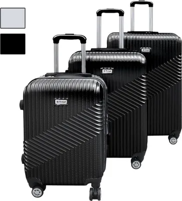 Produktbild von Trolley Set Reisekoffer 3-teilig - ABS Hartschale für jede Reise Schwarz