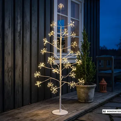Produktbild von Leuchtbaum "Pusteblume" für Draußen, 120 cm hoch, Lichterbaum Outdoor mit 540 LED, Timer, Außen Weihnachtsdeko, Gartendeko Weihnachten