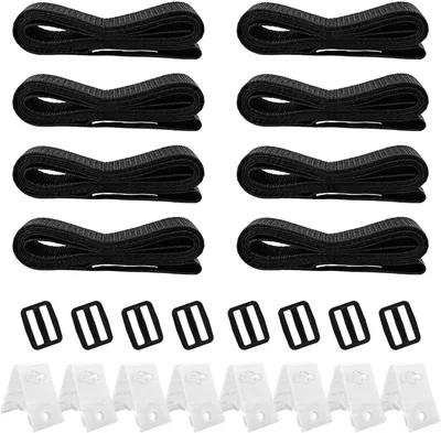 Imagen del producto de Juego de 8 correas de sujeción, de nylon y polipropileno, para cubiertas de piscinas