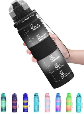 Produktbild von Kinder-Trinkflasche 500ml, BPA-frei, mit Zeitmarkierung
