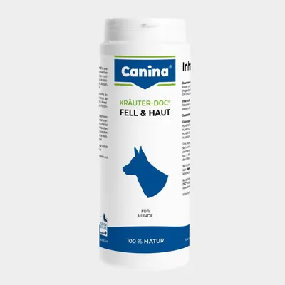 Produktbild von Canina Kräuter-Doc Fell und Haut, Hund, Puder, Haut & Haarkleid, Universal, Birke, 150 g