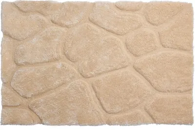 Produktbild von Hochflorteppich mit Reliefstruktur - 160 x 230 cm - Dunkelbeige - PIETRA