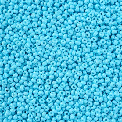 Produktbild von 50g Rocailles Glasperlen ca. 2,3x1,5mm 1mm Bohrung Perlen Schmuck Farbwahl, Farbe:hellblau