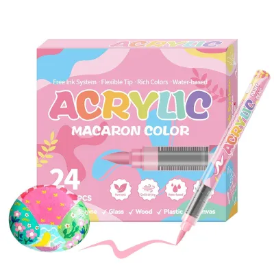 Produktbild von 24 wasserbasierte Acrylmarker in verschiedenen Farben