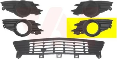 Produktbild von VAN WEZEL Lüftungsgitter Grill Stoßfänger für OPEL Meriva A (X03) mit Loch/Löchern für Nebellampen