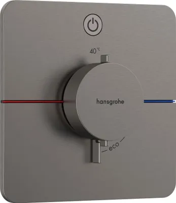 Produktbild von Fertigmontageset ShowerSelect Comfort Q Thermostat, UP brushed black chrome brushed black chrome