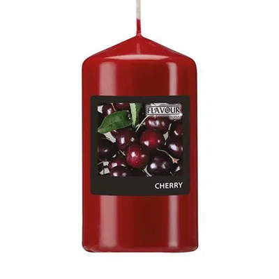 Produktbild von Flavour by GALA 6x Duft-Stumpenkerze Ø 58 mm · 110 mm bordeaux - Cherry