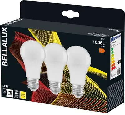 Zdjęcie produktu dla 3 x Bellalux LED A60 żarówki 10W = 75W E27 mat 1055lm Ciepła biel 2700K