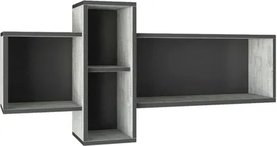 Produktbild von Hängeregal Sprimont 11, Farbe: Dunkelgrau / Grau - Abmessungen: 55 x 110 x 29 cm (H x B x T)