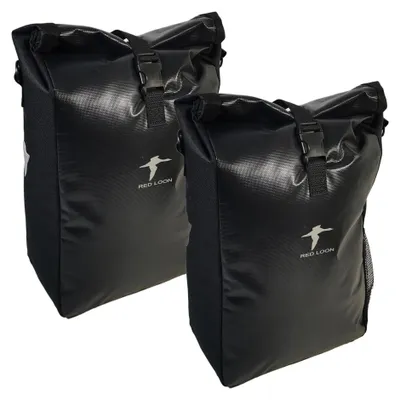 Produktbild von 2x Fahrradtasche Red Loon Packtasche Gepäckträgertasche Gepäcktasche schwarz