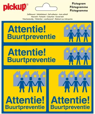 Produktbild von Aufkleber zur Nachbarschaftsprävention – 150 x 150 mm, 4 Stück.