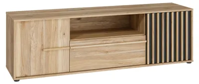 Productafbeelding van Furniture24 TV-kast Arank Axkt131L-M635 - TV-meubel 163 cm - Wildeik/Zwart