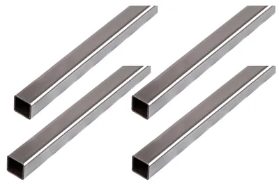 Produktbild von Alberts 4 x Vierkantrohr, Stahl roh, 25 x 25 x 1,5 mm, Länge 1 m