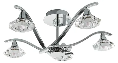Immagine prodotto di Lampada a sospensione LANGELLA cromata 5xG9x15W in metallo, dimensioni: 18,5x55x55 cm, IP20, Endon