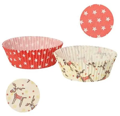 Produktbild von 1440 Papstar Backförmchen Ø 5 cm, 2,5 cm Elk & Penguin sortiert 18335 Backformen