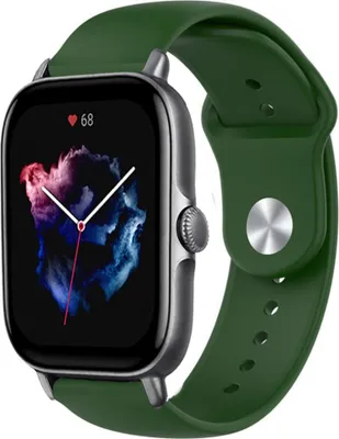 Produktbild von Strap-it Amazfit GTS 3 Sportarmband (Armeegrün)