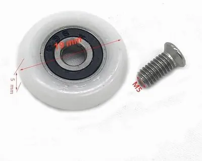 Produktbild von Duschkabinenrollen, 12 Stück, 19 mm, inklusive Schrauben