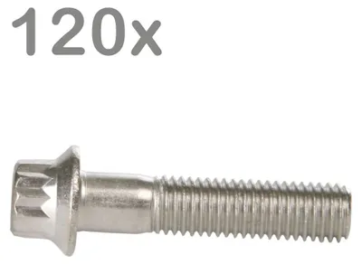 Obrázek produktu pro 120 ráfkových šroubů M7x32 z nerezové oceli pro ráfky BBS, Rial, Schmidt O.Z. a Dynatech Carline