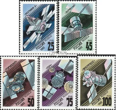 Produktbild von Briefmarken Russland 1993 Mi 301-305 (kompl.Ausg.) postfrisch Nachrichtensatelliten