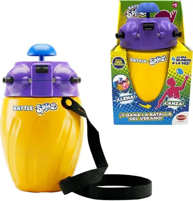 Productafbeelding van Bizak Battle Splash 35007543 Waterballonwerper met tank - 1,5 l - Handmatige pomp met 4 sproeiers