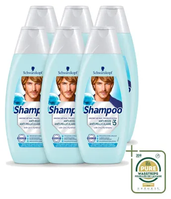 Image de 6 flacons de shampooing antipelliculaire Schwarzkopf à l'aloé vera - 400 ml - Pack économique - 6 pièces