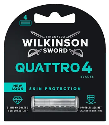 Productafbeelding van Wilkinson Quattro Essential 4 Blades Scheermesjes (4 stuks)