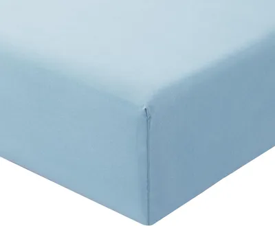 Imagen del producto de Sábana bajera 180 x 200 cm, azul. Sábana bajera 180 x 200 cm, microfibra. Funda de edredón, funda de edredón, 180 x 200, azul claro. Compatible con colchones de hasta 25 cm de altura