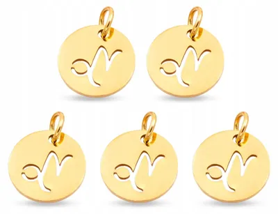 Produktbild von MIXFORM Flacher Edelstahl Anhänger Sternzeichen Steinbock Gold