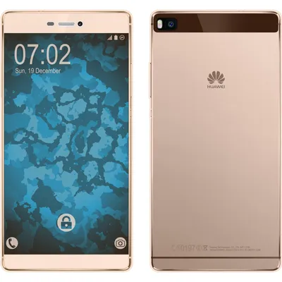 Produktbild von PhoneNatic Case kompatibel mit Huawei P8 - gold Silikon Hülle 360° Fullbody Cover