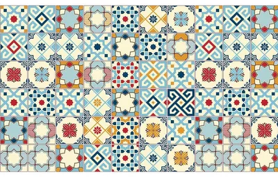 Produktbild von Selbstklebende Fliesenaufkleber für Küche und Bad – 60 Zementfliesenaufkleber im Azulejos Graciano-Stil – 60 Aufkleber, 15 x 15 cm