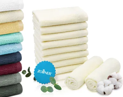 Produktbild von 10er Set Seiftücher, 30x30 cm, 100% Baumwolle, creme