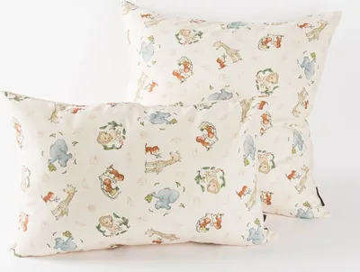 Produktbild von Kissenhülle Dschungeltiere beige bunt div. Größen SCHÖNER LEBEN Größe 30x50cm (HxB) 30x50cm (HxB) Größe