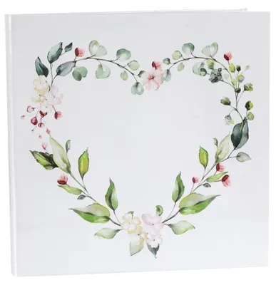Produktbild von Gästebuch Hochzeit Botanik 24 x 24 cm Herz-Blumenmotiv - Einheitsgröße
