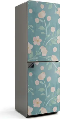 Obrázok produktu pre Pastelový kvetinový vzor - Magnetický kryt na chladničku - Magnetická fólia do kuchyne - Magnetická dekorácia na chladničku - Samolepiaca magnetická tabuľa - Magnetická fólia na dvere chladničky - 60x190 cm