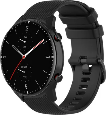 Produktbild von Strap-it Xiaomi Amazfit GTR 2 Luxus-Silikonarmband (Schwarz)