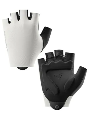 Produktbild von ROCKBROS Halbfinge Fahrradhandschuhe rutschfest Handschuhe Atmungsaktiv Sporthandschuhe für Rennrad, Fitness, Joggen Weiß M