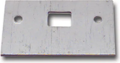 Produktbild von Reparaturschließblech für Einlegstange gerade, 53 x 33 mm, Stahl verzinkt | Fensterverschluss Zubehör