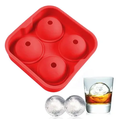 Produktbild von Eiswürfelformen für Whiskey-Cocktails, runde Eiswürfelformen zum einfachen Herauslösen aus dem Gefrierschrank