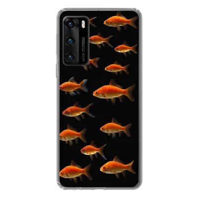 Produktbild von MuchoWow® Handyhülle Schutzhülle Hülle für Huawei P40 Goldfisch - Tiere - Schwarz Silikon Softcase Handy Hülle - Handytasche
