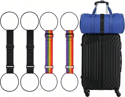 Productafbeelding van Bagageverbinders 4 stuks, verstelbare kofferriemen, voor reizen