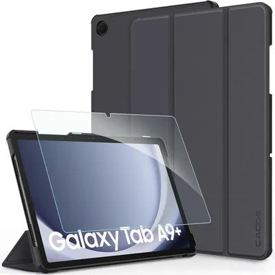 Produktbild von Schutzhülle mit Schutzfolie für Samsung Galaxy Tab A9+ Plus 11 Zoll 2023, Dunkelgrau
