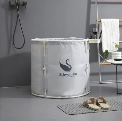Immagine prodotto di Bagno di ghiaccio pieghevole per crioterapia e sport freddi - Portatile e isolato, 70 x 65 cm