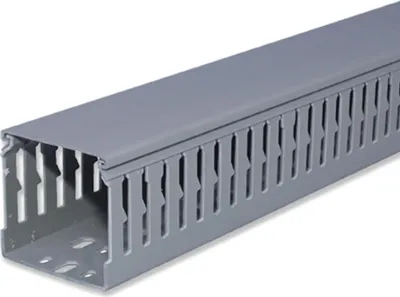 Produktbild von GGK Verdrahtungskanal 60x40 (H x B), PVC, steingrau RAL 7030, Stange mit 2m, 1 Stk.