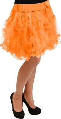 Produktbild von Tüllrock orange Petticoat Karneval Tüll Rock Kostüm Rockabilly
