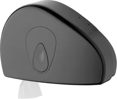 Produktbild von PlastiQline Großrollenspender MINI + Restrolle - Kunststoff - schwarz - grau