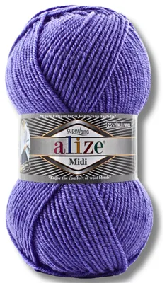Immagine prodotto di Alize 1x 100g, filato Superlana Midi, tinta unita, adatto per uncinetto e maglia (codice prodotto: 851)