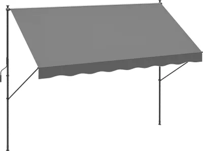 Image de Store - Extensible avec manivelle - Dimensions 200 × 175 cm - Hauteur 210–310 cm - UV40+ - Polyester - Gris clair